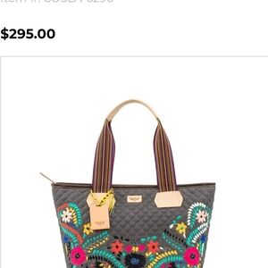 Consuela Multicolor Embroidered Tote
